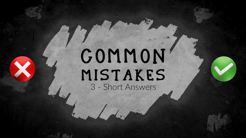 Common Mistakes - Vocabulary - Expressions | Episode 2 | Short Answers