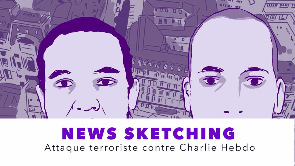 News Sketching - Attaque terroriste contre Charlie Hebdo