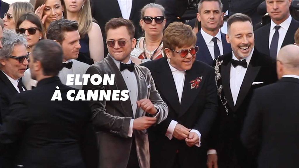Elton John à la première de " Rocketman " à Cannes