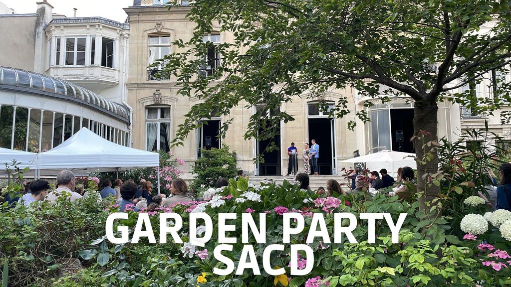 Entree Interdite tv à la garden party de la SACD