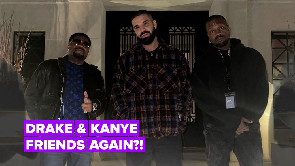 Drake & Kanye party at his Toronto mansion after squashing beef